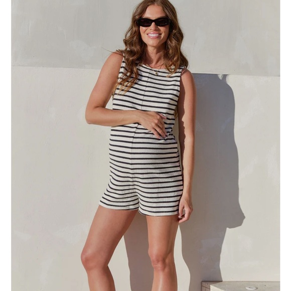 Bea The Label Striped Nursing Maternity Playsuit - Picture 4 of 4